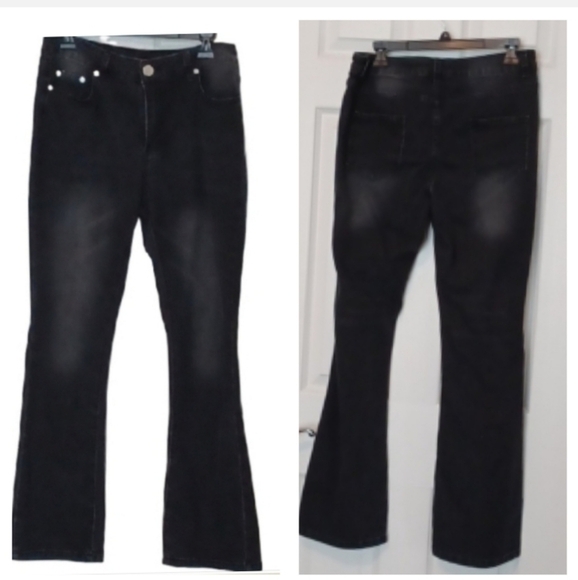 🏍Black Denim Jeans - Picture 1 of 10